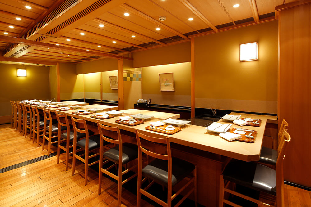 銀座久兵衛のカウンター