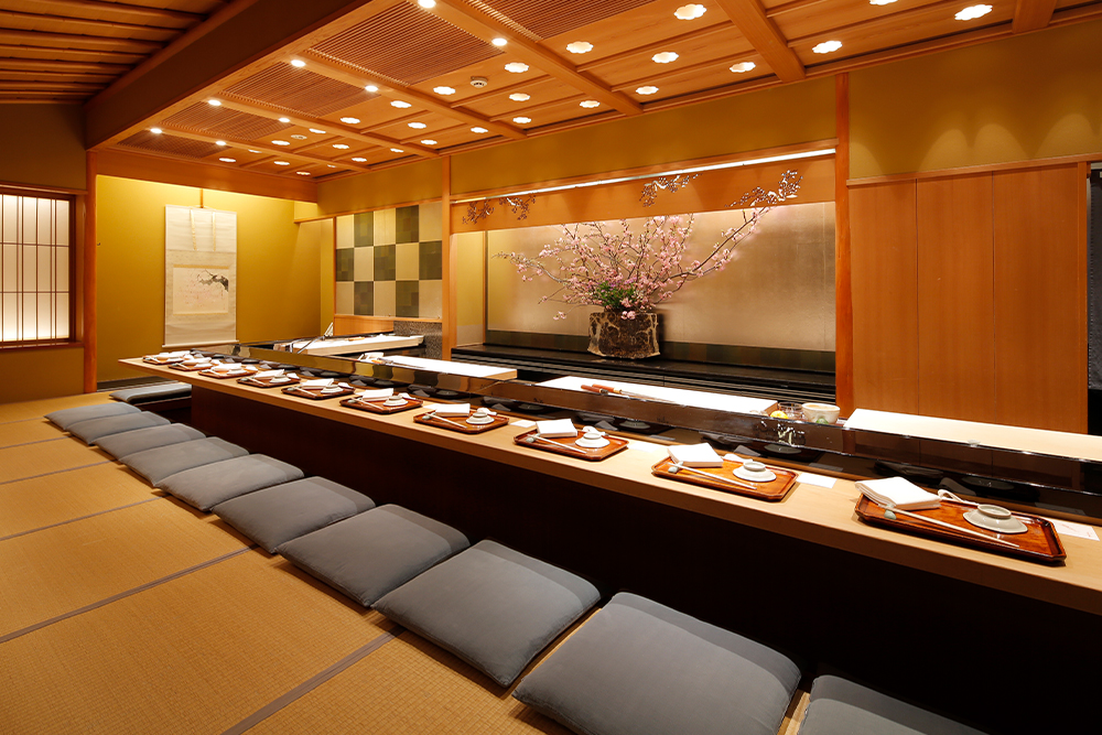 銀座久兵衛のカウンター